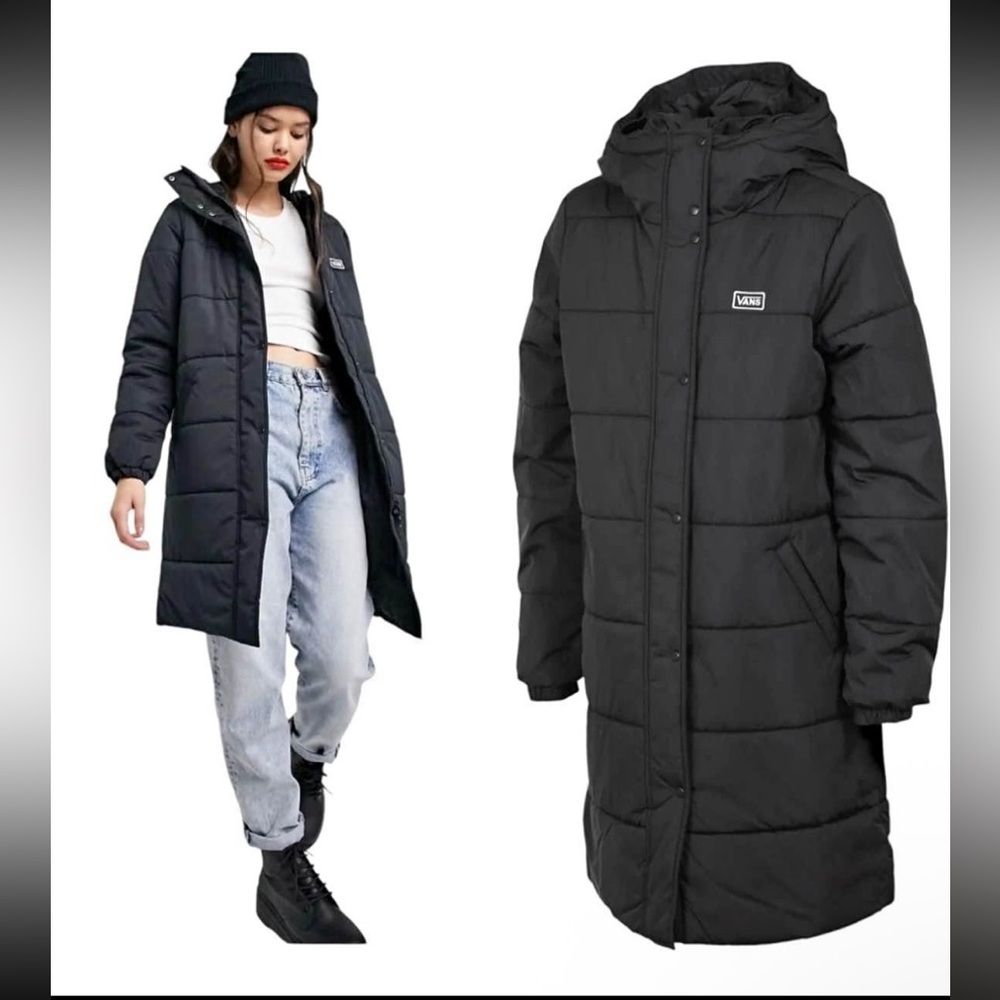 Vans Black Puffer Jacket Women’s Small